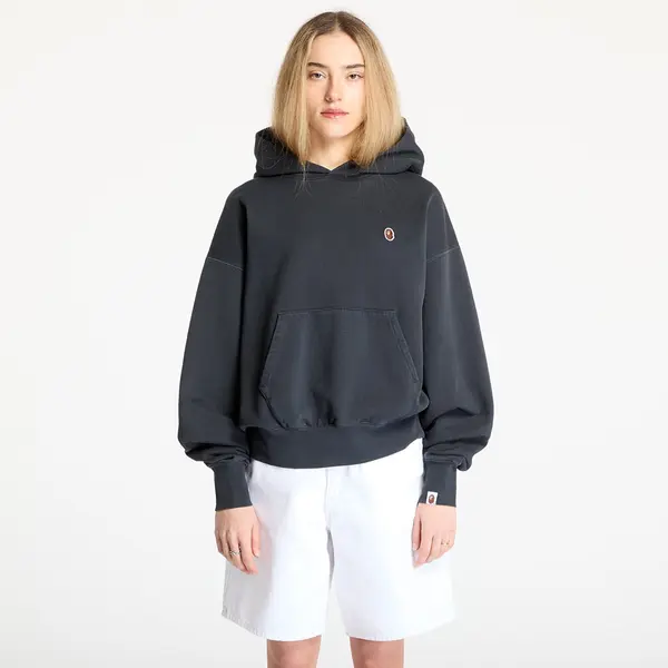 A BATHING APE Суитшърт A BATHING APE Pigment Dyed One Point Oversized Pullover Hoodie Black M