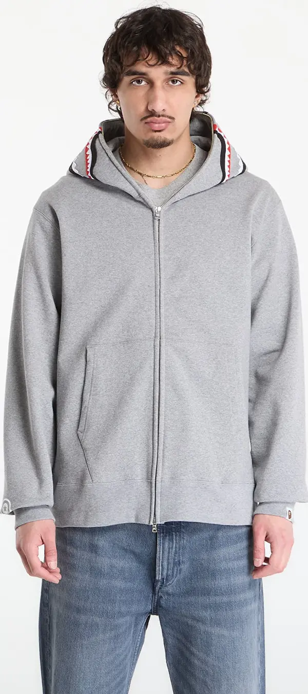 A BATHING APE Суитшърт A BATHING APE Shark Full Zip Hoodie UNISEX Gray S