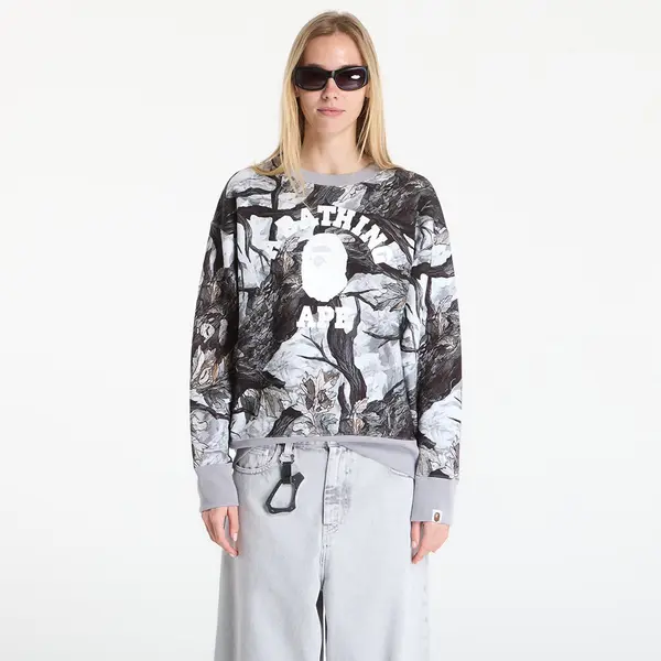 A BATHING APE Суитшърт A BATHING APE Tree Edge Camo College Relaxed Fit Crewneck Sweatshirt UNISEX White M