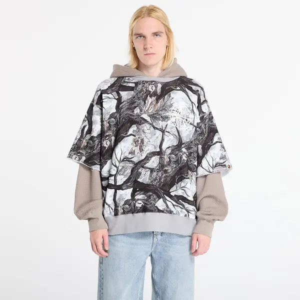 A BATHING APE Суитшърт A BATHING APE Tree Edge Camo Layered Pullover Hoodie UNISEX White L