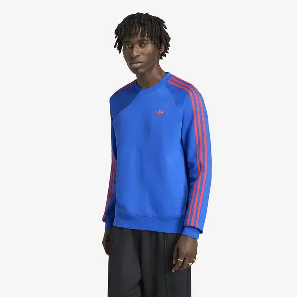 adidas Originals Суитшърт adidas 3-Stripes Crew Sweatshirt Blue XXL