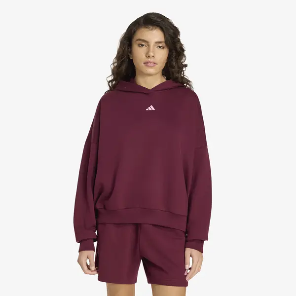 adidas Performance Суитшърт adidas 3 Stripes Studio Hoodie Maroon L