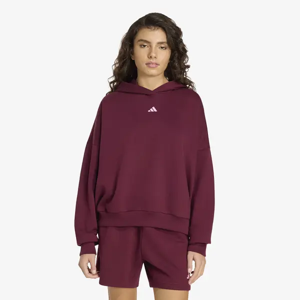 adidas Performance Суитшърт adidas 3 Stripes Studio Hoodie Maroon S