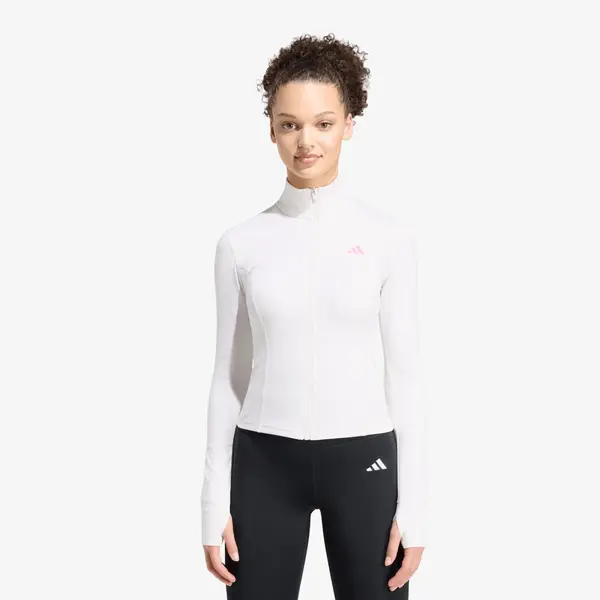 adidas Performance Суитшърт adidas 3-stripes Studio Zip Through Jacket Chalk White L