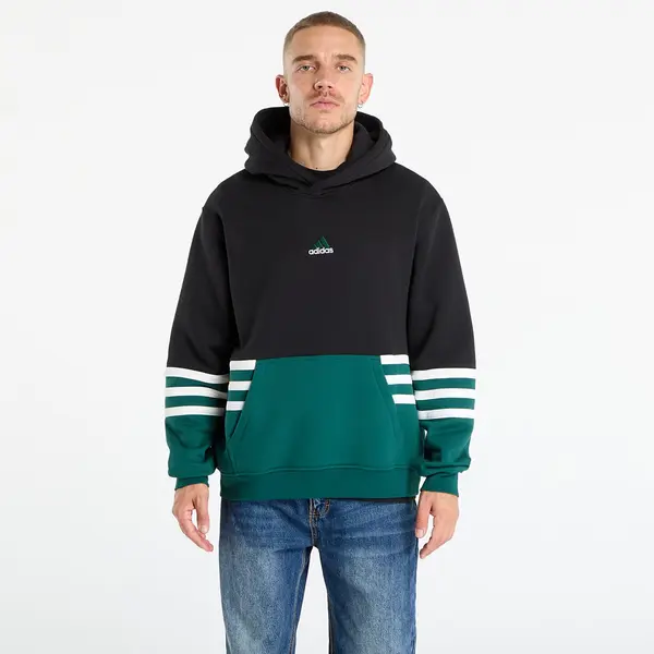 adidas Originals Суитшърт adidas Archive Cutline Hoodie Black/ Collegiate Green S