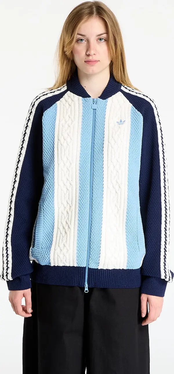 adidas Originals Суитшърт adidas Archive Cutline Knit Track Top Night Indigo/ Ash Blue M