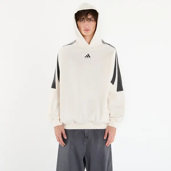 adidas Performance Суитшърт adidas Basketball 3-Stripes Fleece Hoodie UNISEX Chalk White/ Black/ White XL