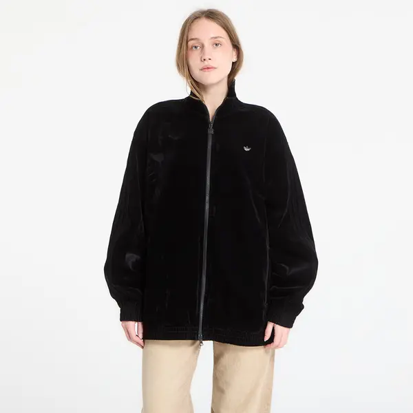 adidas Originals Суитшърт adidas Brushed Twill Oversized Firebird Track Top Utility Black S