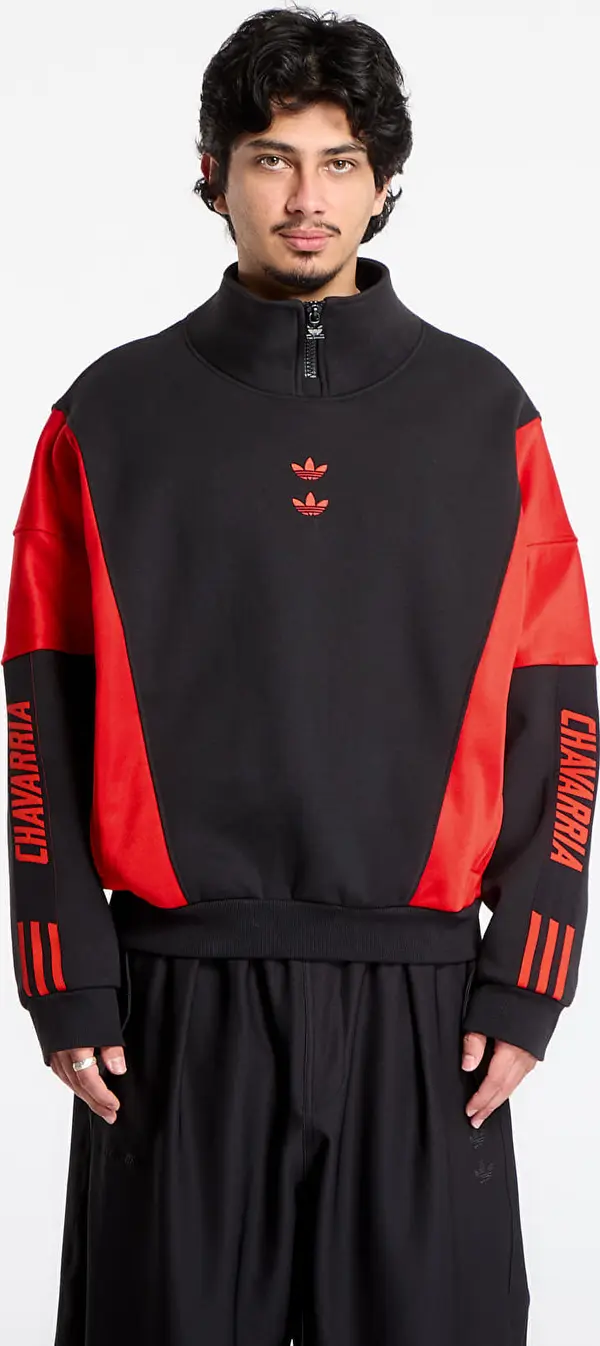adidas Originals Суитшърт adidas Chavarria Watsonville Mockneck Jumper Black/ Red L