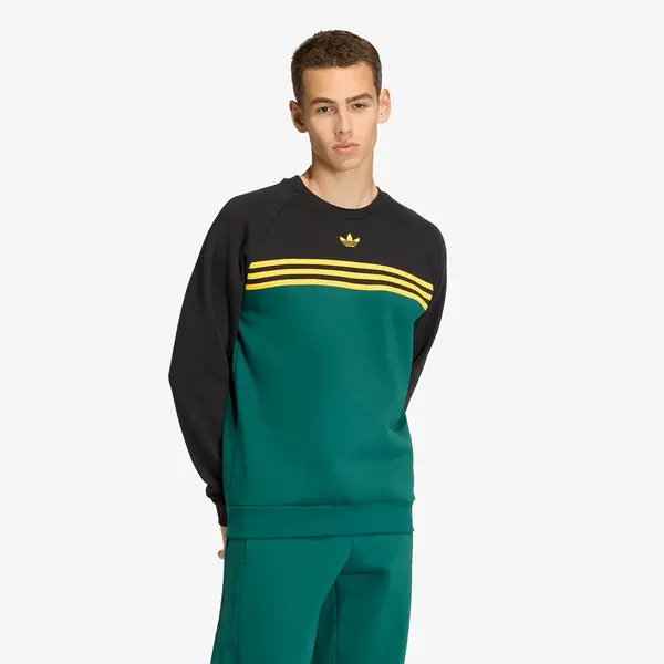 adidas Originals Суитшърт adidas Chest Stripes Crewneck Sweatshirt Collegiate Green M