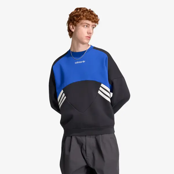 adidas Originals Суитшърт adidas Cutline Crewneck Sweatshirt Black/ Team Royal Blue L