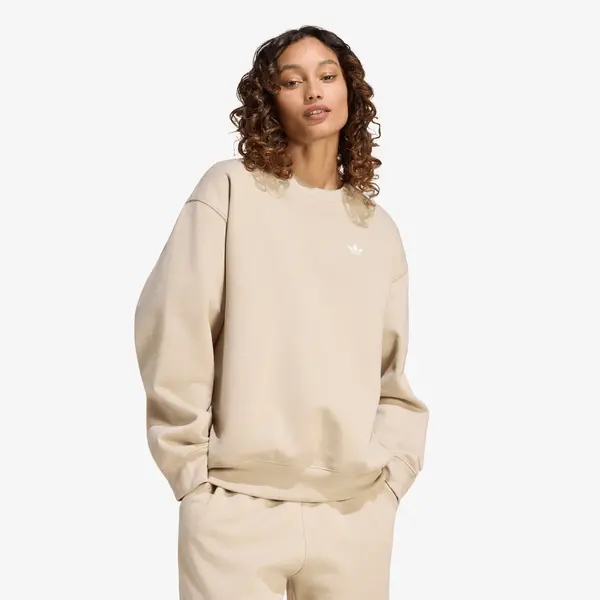 adidas Originals Суитшърт adidas Ess Fl Crw Os Khaki Three L