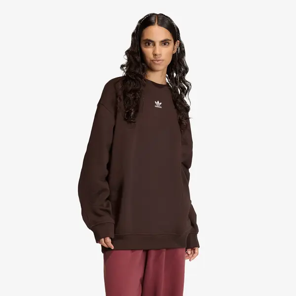 adidas Originals Суитшърт adidas Essentials Fleece Long Oversized Crew Sweatshirt Aurora Coffee S