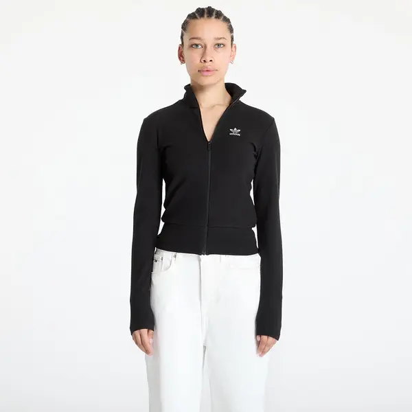 adidas Originals Суитшърт adidas Essentials Rib Full Zip Tracktop Black/ Black XL