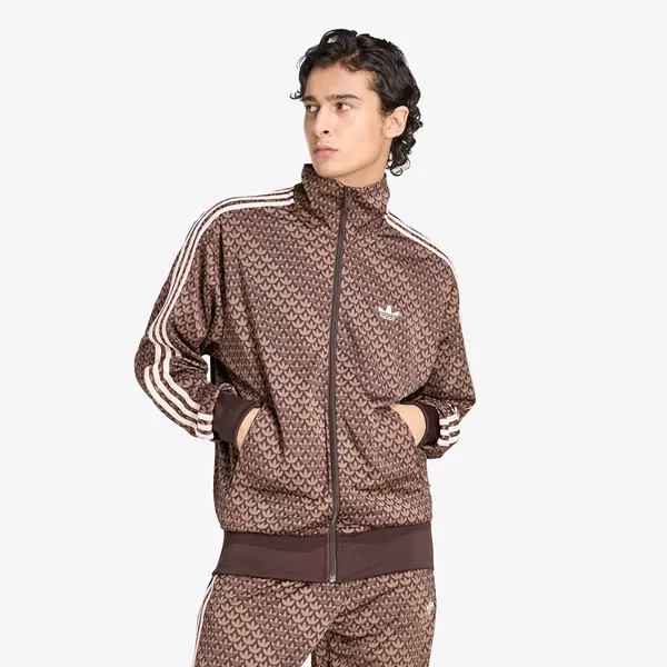 adidas Originals Суитшърт adidas Firebird Loose Monogram Track Top Aurora Coffee/ Earth Strata/ Sandy Pink M