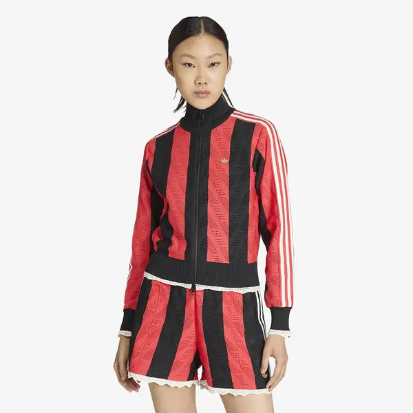 adidas Originals Суитшърт adidas Firebird Tracktop Black/ Semi Lucid Red S