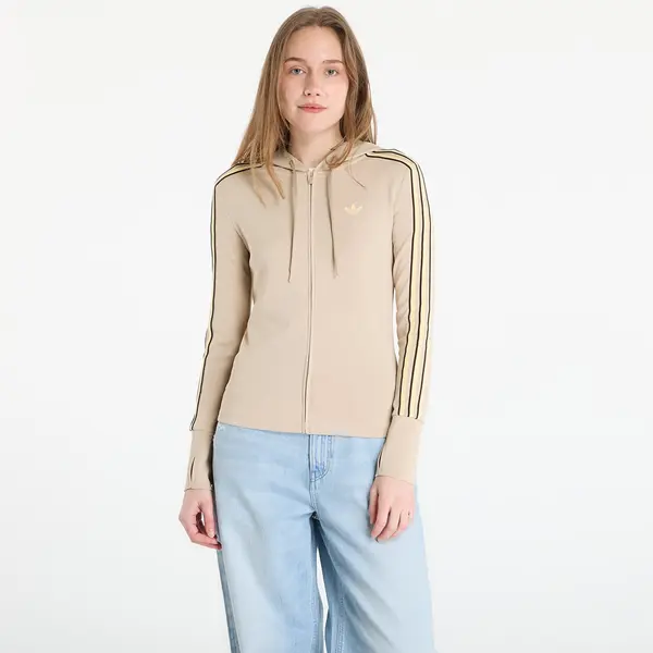 adidas Originals Суитшърт adidas Hooded Trefoil Zipper Jacket Stone Khaki XS