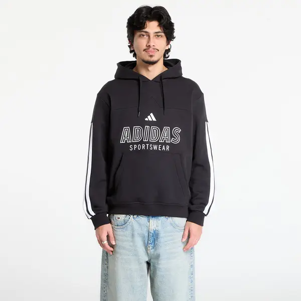 adidas Performance Суитшърт adidas House Of Tiro Fleece Hoodie Black/ White XXL