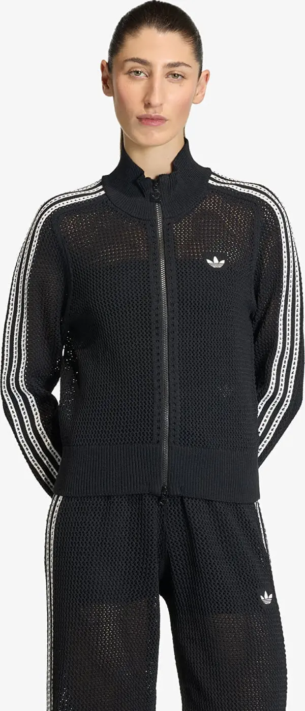 adidas Originals Суитшърт adidas Knitted Crochet Firebird Track Top Black M