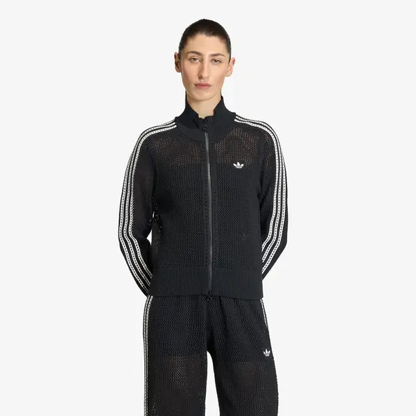adidas Originals Суитшърт adidas Knitted Crochet Firebird Track Top Black S