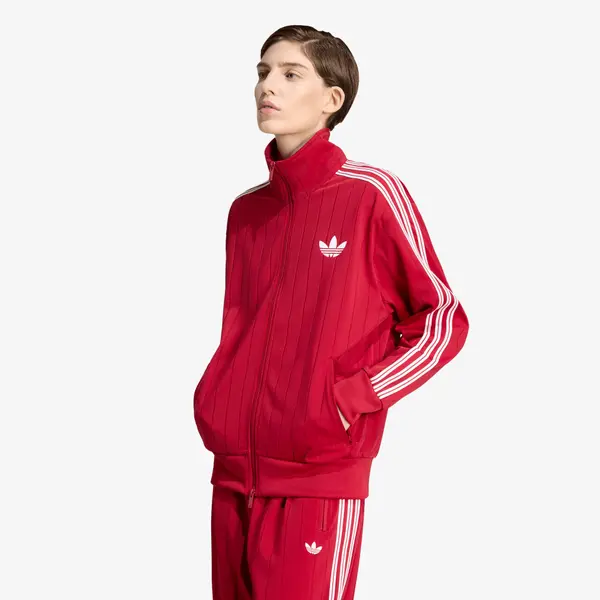 adidas Originals Суитшърт adidas Pinstripe Firebird Loose Tracktop Team Victory Red/ White/ Team Victory Red S