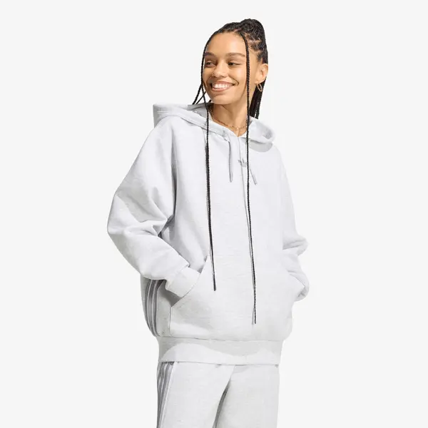 adidas Originals Суитшърт adidas Spacer Hoodie Light Grey Heather/ Reflective Silver/ Lgh Solid Grey S