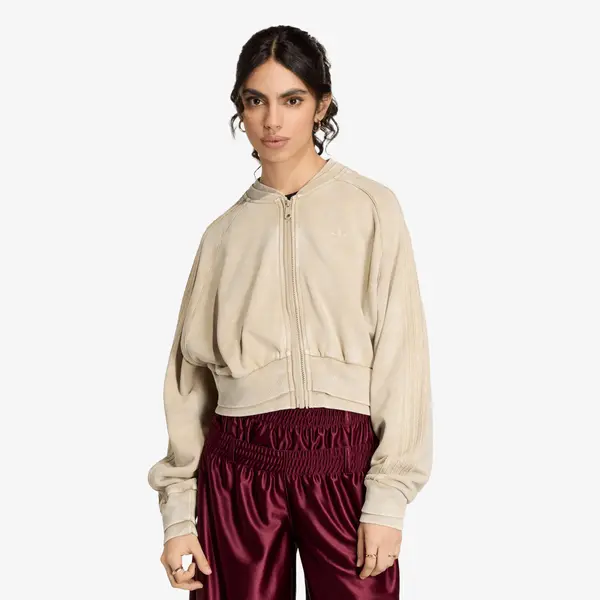 adidas Originals Суитшърт adidas Sst Double Layered Cropped Track Top Khaki Three L