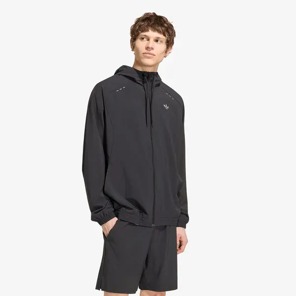 adidas Originals Суитшърт adidas Tech Trefoil Essentials Hooded Full Zip Track Top Black S