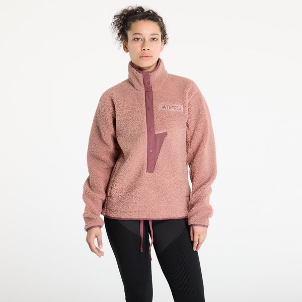 adidas Performance Суитшърт adidas Terrex Xploric High Pile Fleece Pullover Warm Clay XS