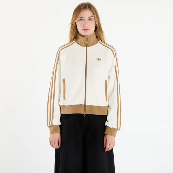 adidas Originals Суитшърт adidas Velour Knit Track Top Off White XL