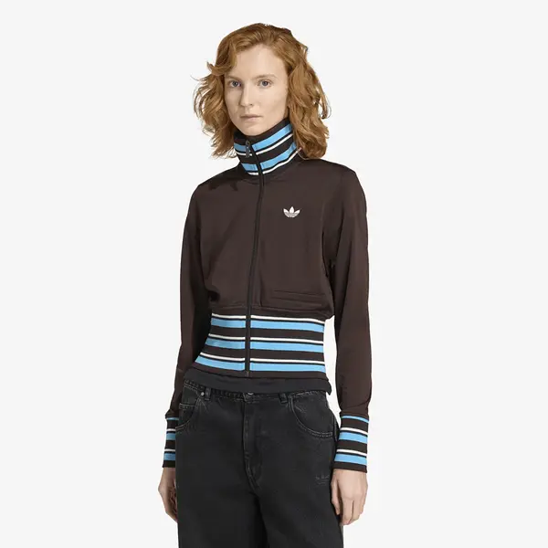 adidas Originals Суитшърт adidas Vintage Tt High Knitted Ribs Top Aurora Coffee XL