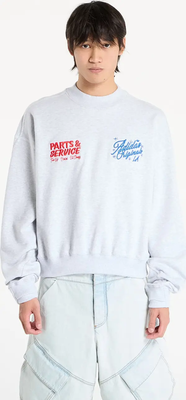 adidas Originals Суитшърт adidas x OG LA Santa Monica Crewneck UNISEX Light Grey Heather/ Black L