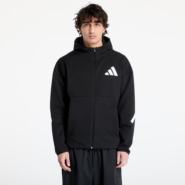 adidas Performance Суитшърт adidas Z.N.E. Full Zip Hooded Black/ White M