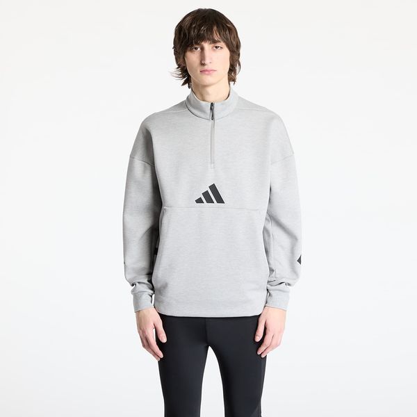 adidas Performance Суитшърт adidas Z.N.E. Half Zip Hoodie Grey/ Medium Grey Heather L