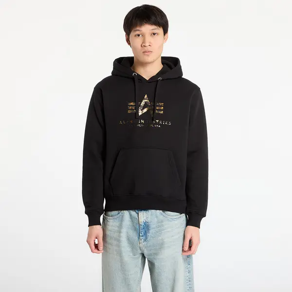 Alpha Industries Суитшърт Alpha Industries Basic Hoodie BL Effect Print Black M
