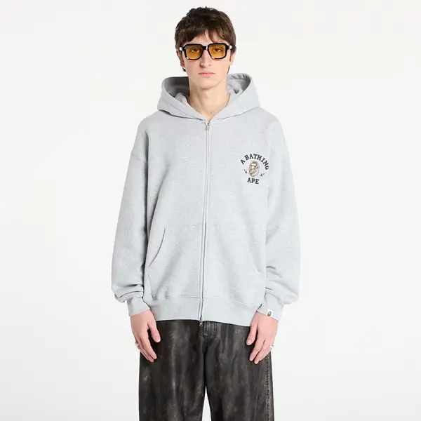 A BATHING APE Суитшърт BAPE® x FOOTSHOP - Zip-Up Hoodie Gray S