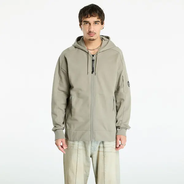 C.P. Company Суитшърт C.P. Company Diagonal Raised Fleece Hooded Full Zip Sweatshirt Fungi Grey S