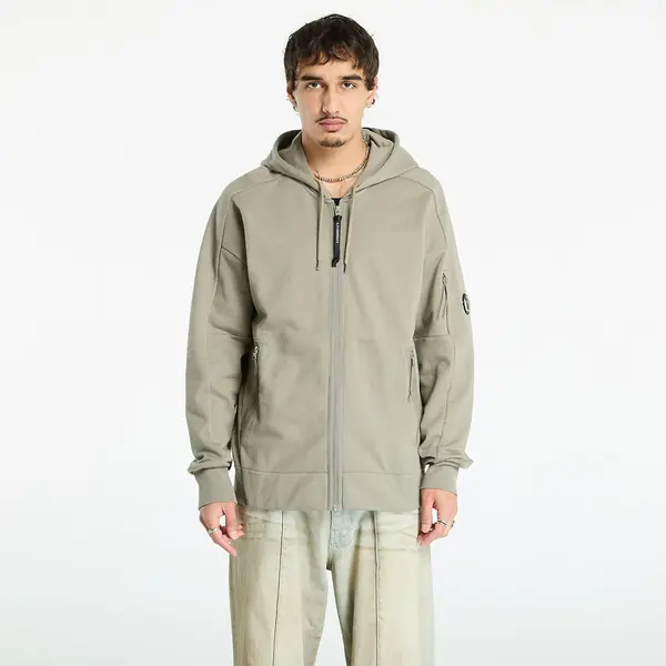 C.P. Company Суитшърт C.P. Company Diagonal Raised Fleece Hooded Full Zip Sweatshirt Fungi Grey S