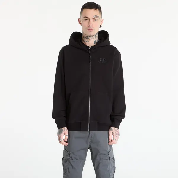 C.P. Company Суитшърт C.P. Company Diagonal Raised Fleece Zip Hooded Sweatshirt Black S