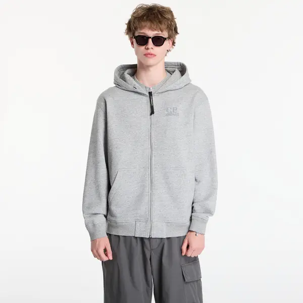 C.P. Company Суитшърт C.P. Company Diagonal Raised Fleece Zip Hooded Sweatshirt Greystone XL