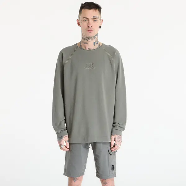 C.P. Company Суитшърт C.P. Company Heavy Piquet Pigment Dyed Mockneck Sweatshirt Gunmetal Grey L