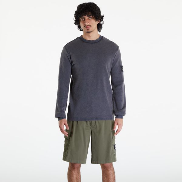 Calvin Klein Суитшърт Calvin Klein Jeans Badge Waffle Sweatshirt Washed Black L