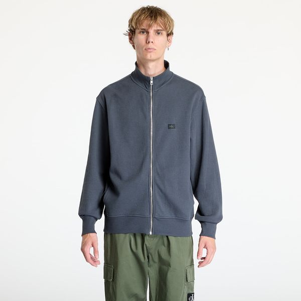 Calvin Klein Суитшърт Calvin Klein Jeans Woven Label Waffle Jacket Ebony S