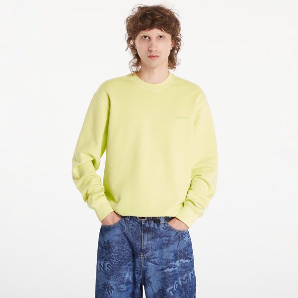 Carhartt WIP Суитшърт Carhartt WIP Duster Script Sweatshirt UNISEX Arctic Lime Garment Dyed S