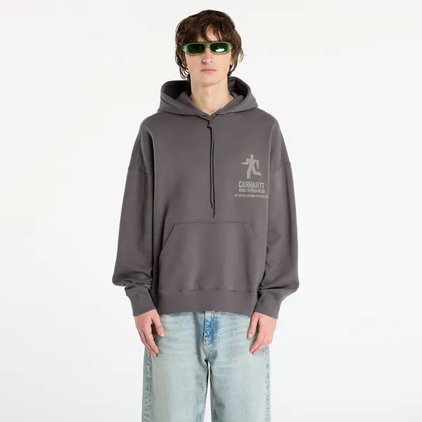 Carhartt WIP Суитшърт Carhartt WIP Hooded Distance Sweat Graphite Stone Dyed L