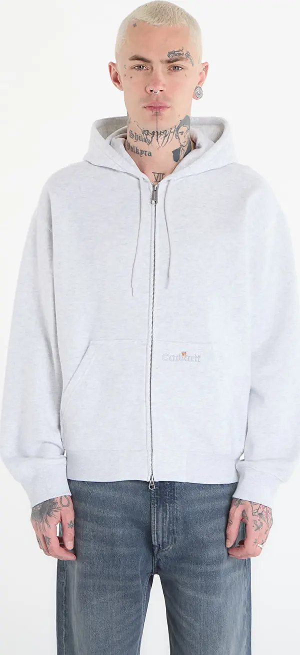 Carhartt WIP Суитшърт Carhartt WIP Hooded WIP Label Sweat Jacket UNISEX Ash Heather XL