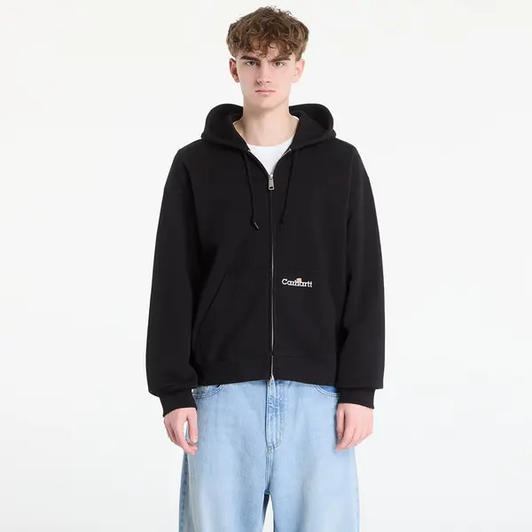 Carhartt WIP Суитшърт Carhartt WIP Hooded WIP Label Sweat Jacket UNISEX Black XL