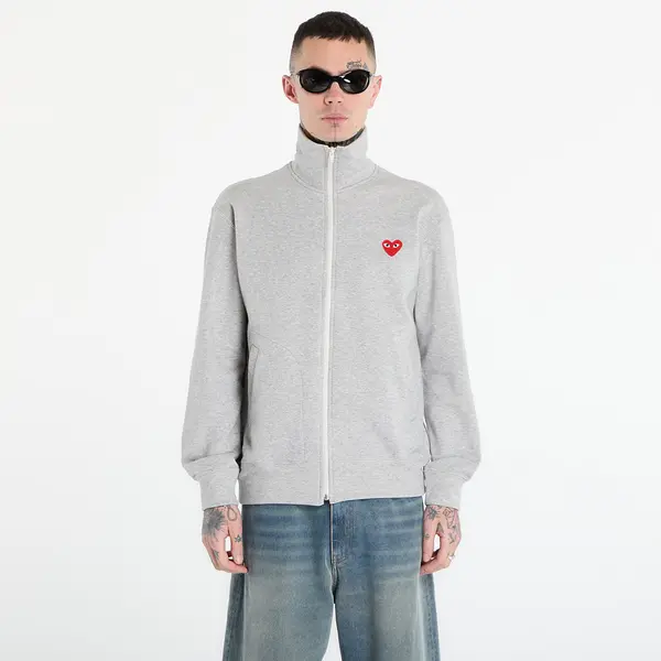 Comme des Garçons PLAY Суитшърт Comme des Garçons PLAY Sweatshirt Red Emblem Knit UNISEX Top Grey XL