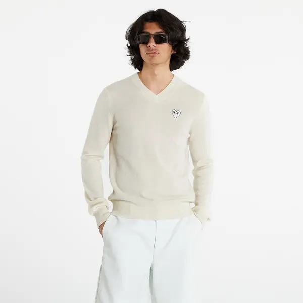 Comme des Garçons PLAY Суитшърт Comme des Garçons PLAY White Heart Pullover Natural Color S
