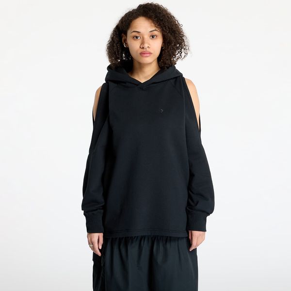 Converse Суитшърт Converse Loose-Fit Shoulder Cut-Out Fleece Hoodie Black M